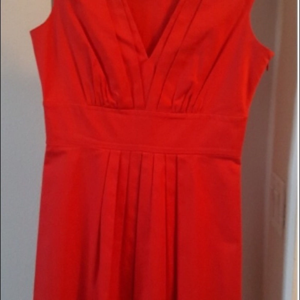Calvin Klein Red Pleated Dress